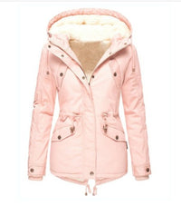 Ceridwen | Women's Zip Pockets Parka – Winter Jacket in Pink