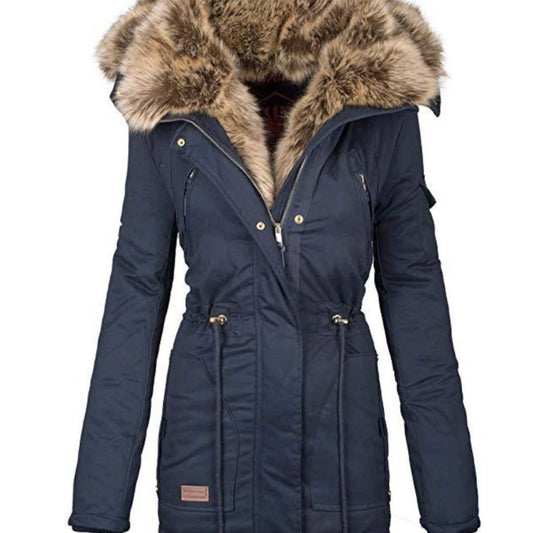 Ceridwen | Women's Zip Pockets Parka – Winter Jacket in Pink