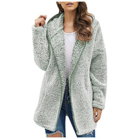 Charis | Women's Zip Oversized Pockets Hooded Jacket in Light Green