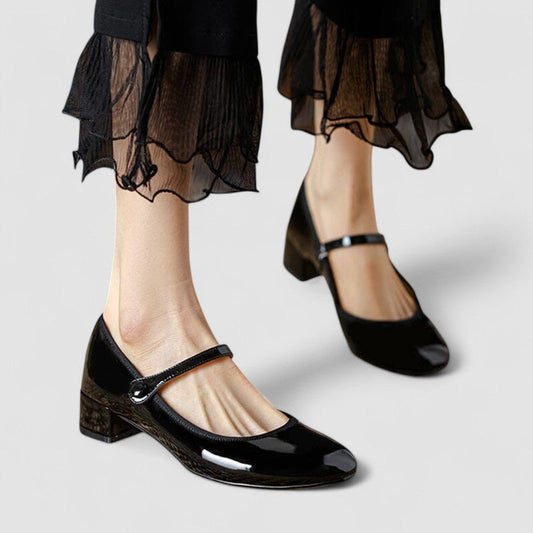 Charis | Women's Block-Heel Mary Jane Shoes in Black