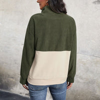 Charlaine | Women's Button-Front Oversized Sweater in Olive Green