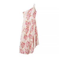 Charlize | Women's Asymmetric Floral Maxi Dress in Multicolor