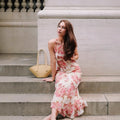 Charlize | Women's Asymmetric Floral Maxi Dress