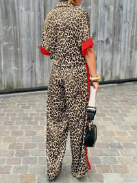 Chasca | Women's Collared top and Pants Two-Piece Set