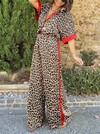 Chasca | Women's Collared top and Pants Two-Piece Set