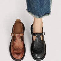 Chiara | Women's Brogue Detailing Mary Jane Shoes