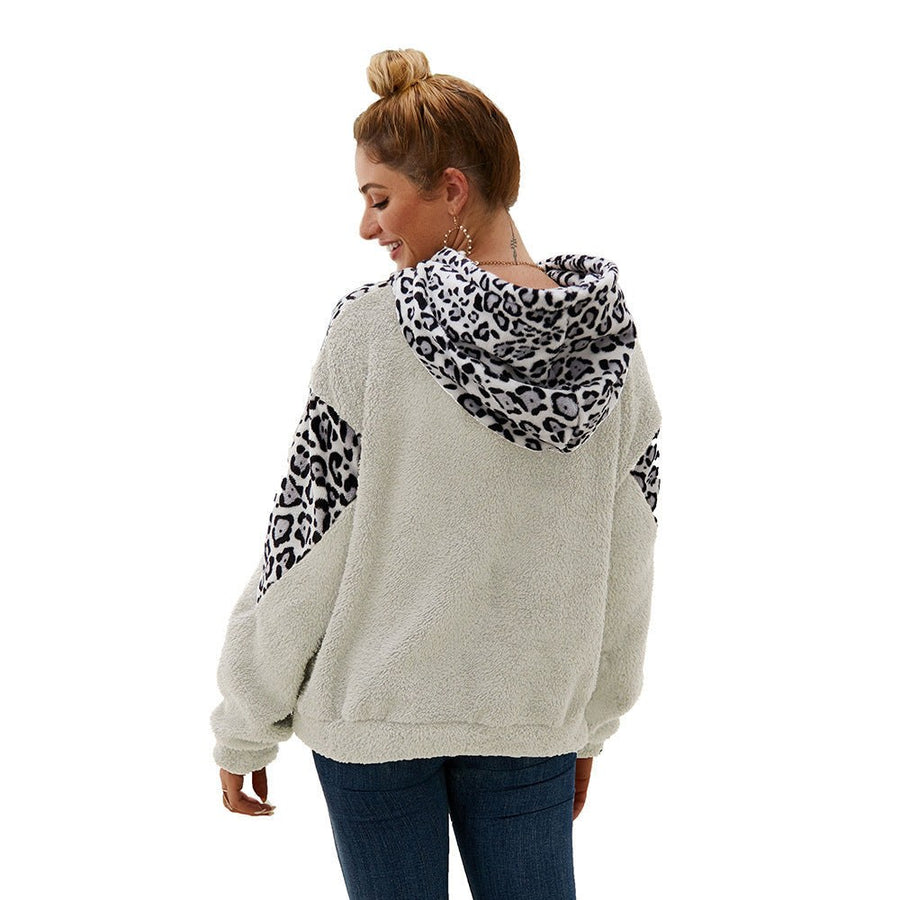 Chiarella | Women's Leopard Print Hooded Sweater