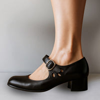 Christabel | Women's Buckle Strap Block Heel Mary Jane Shoes