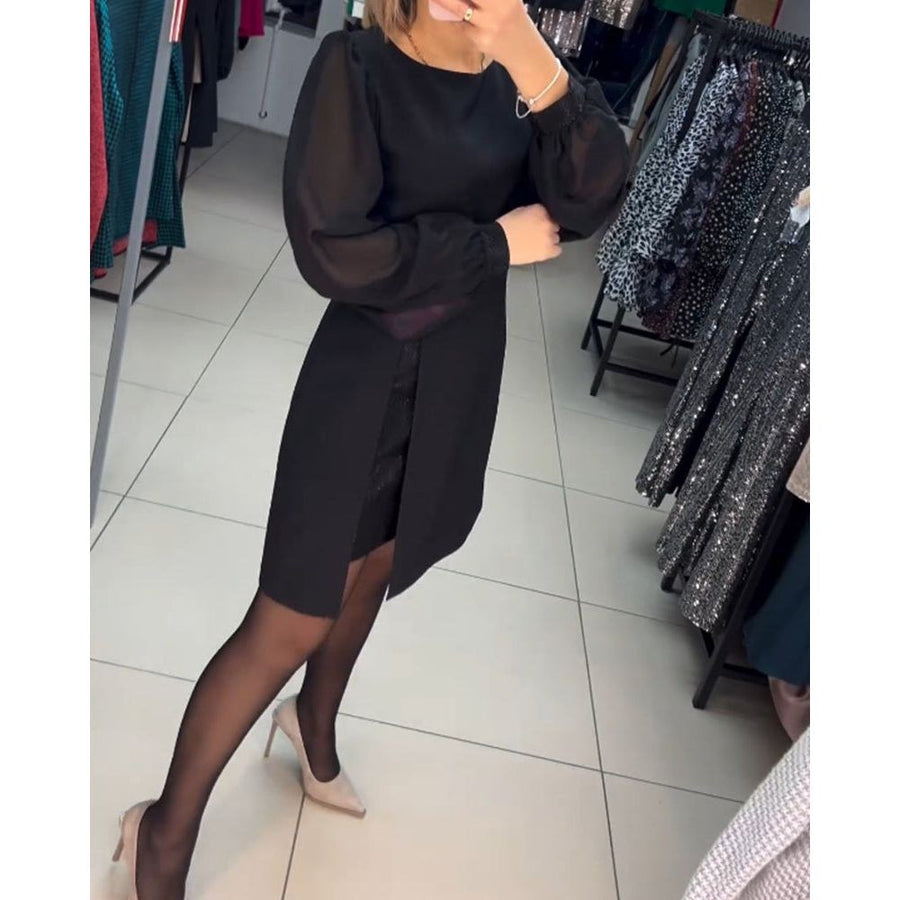 Christiane | Women's Structured Mini With Volume Sleeves Dress