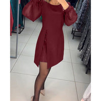 Christiane | Women's Structured Mini With Volume Sleeves Dress