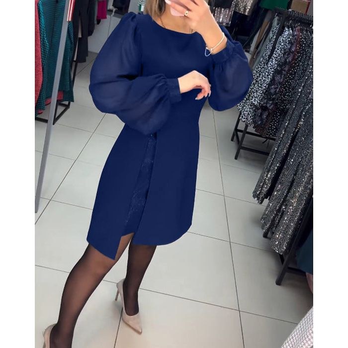 Christiane | Women's Structured Mini With Volume Sleeves Dress