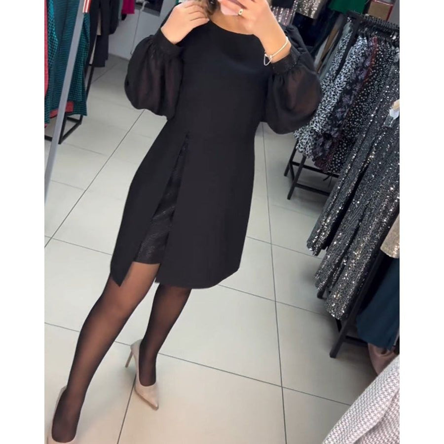 Christiane | Women's Structured Mini With Volume Sleeves Dress