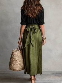 Chrysanthe | Women's Green Summer Co-Ord Two-Piece Set