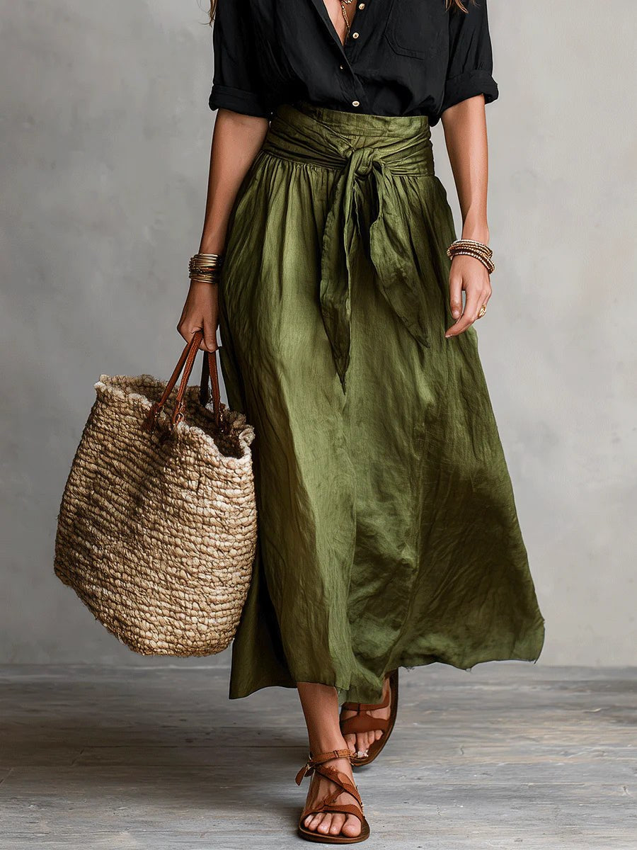 Chrysanthe | Women's Green Summer Co-Ord Two-Piece Set