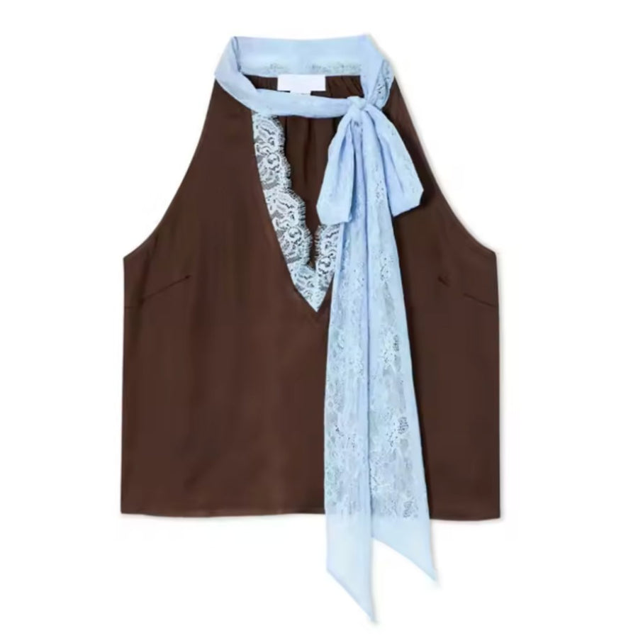 Cilicia | Women's Halter with Scarf and Skirt Two-Piece Set