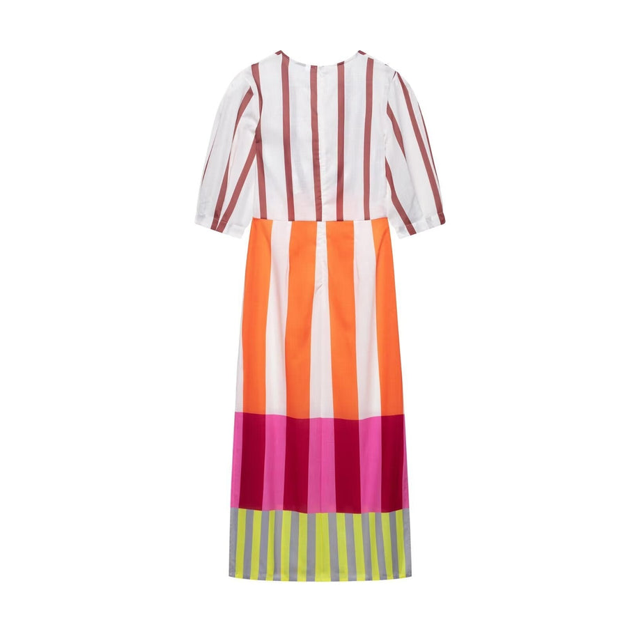 Cilicia | Women's Striped Maxi Dress in Kleid