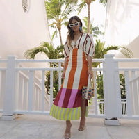 Cilicia | Women's Striped Maxi Dress in Kleid
