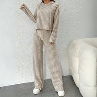 Cinderella | Women's Hooded Long Sleeve and Pants Two-Piece Set in Beige