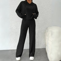 Cinderella | Women's Hooded Long Sleeve and Pants Two-Piece Set in Black
