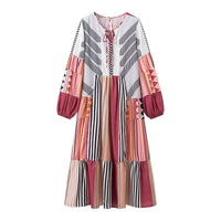 Clarimond | Women's Voluminous Maxi Dress in Multicolor