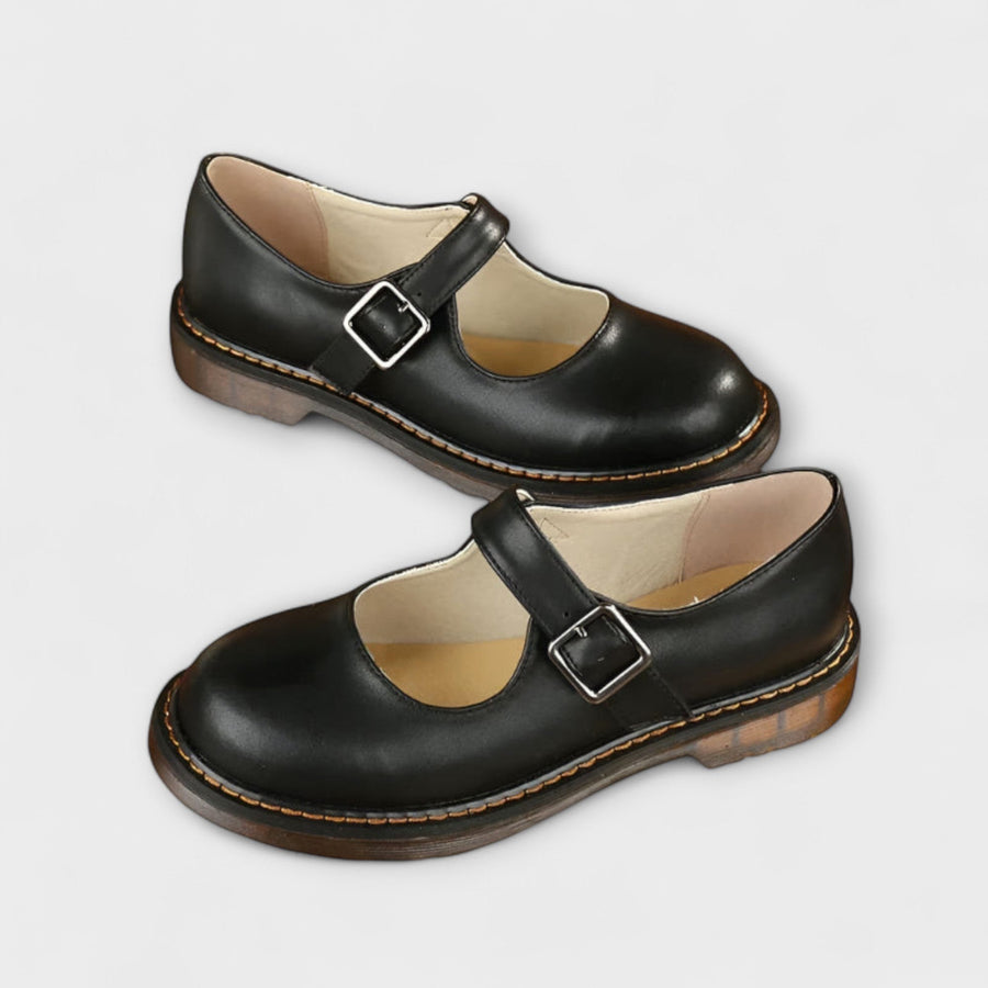 Claudette | Women's Chunky Sole Adjustable Buckle Mary Jane Shoes