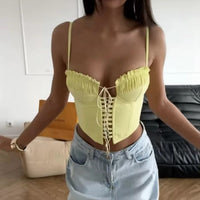 Claudette | Women's Ruffle Detail Floral Crop Top