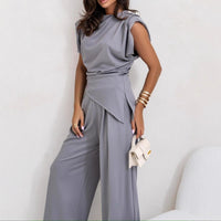 Claudette | Women's Asymmetric Wide Leg Elegant Jumpsuit