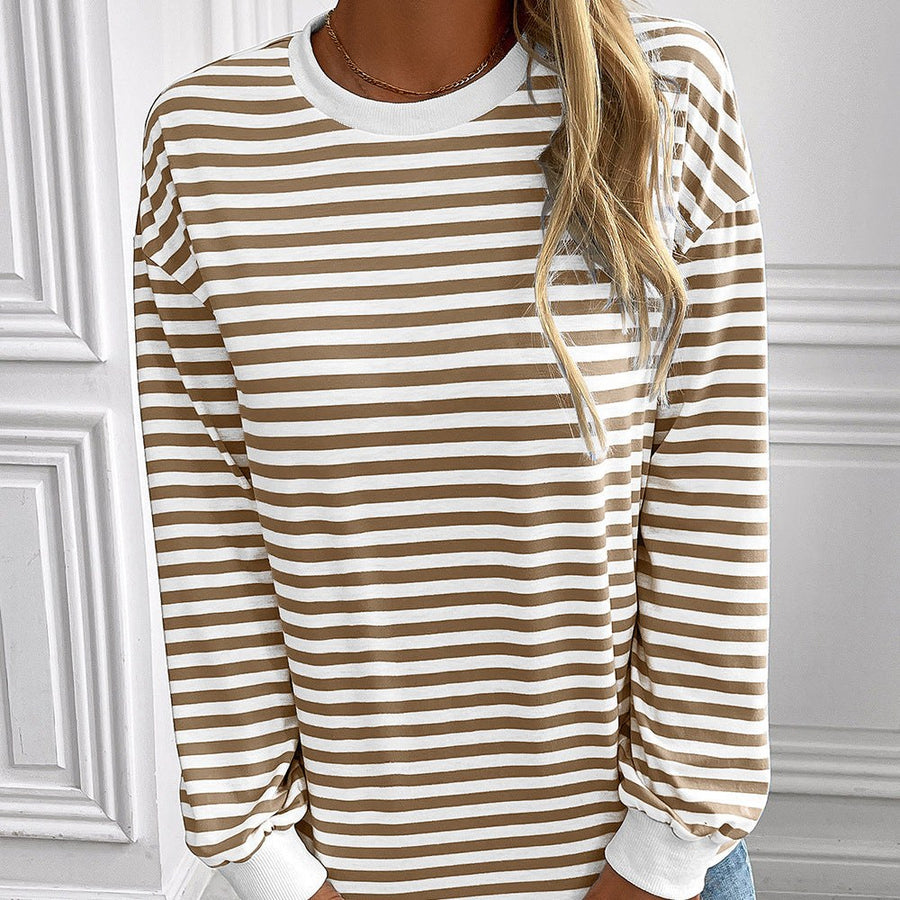 Clelia | Women's Long Sleeve Sweater in Khaki