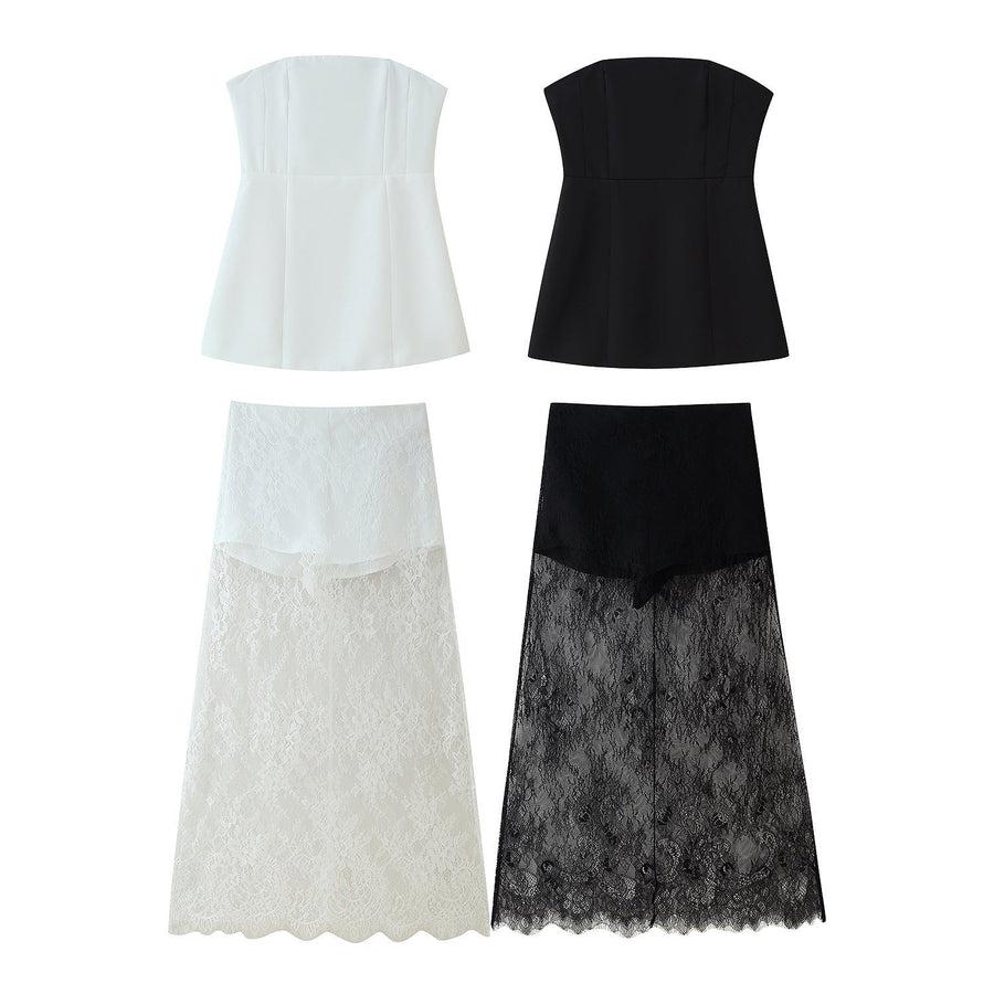 Clemence | Women's Lace Crop Top