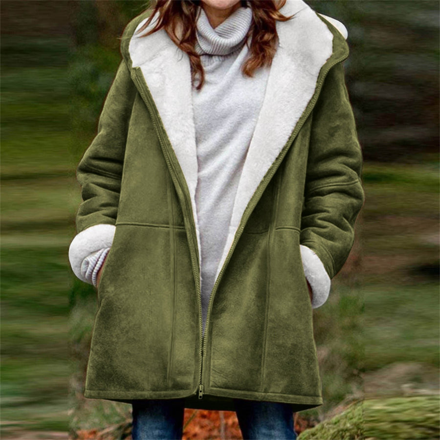 Clemence | Women's Fleece Jacket in Olive Green