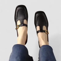 Clemence | Women's Closed-Toe Mary Jane Shoes in Black
