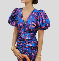 Clemence | Women's Lace Elegant Dress in Purple