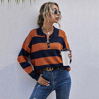 Clementina | Women's Button-Front Sweater in Blue
