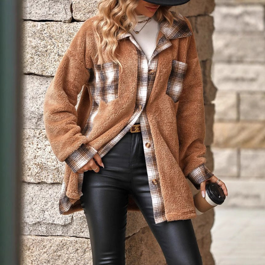 Clementine | Women's Plaid Fleece Jacket
