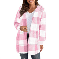 Clio | Women's Plaid Hooded Fleece Jacket