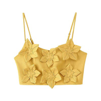 Clio | Women's Floral Crop Top in Anzug