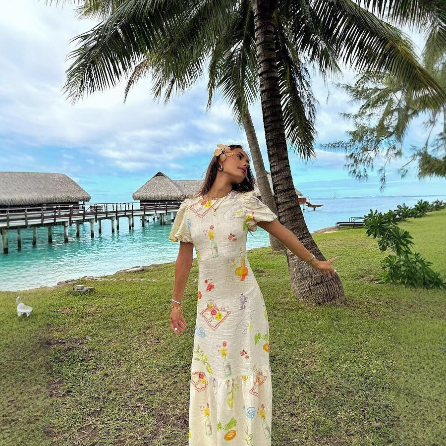 Clotilde | Women's Flowing Maxi Dress in Multicolor