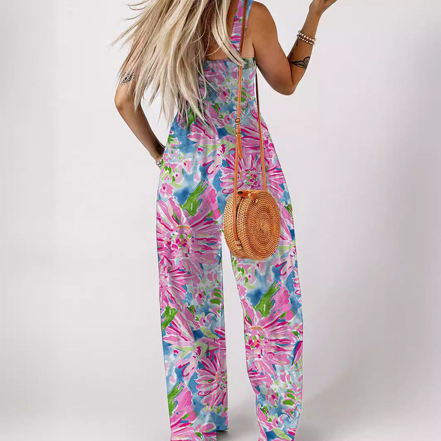 Clotilde | Women's Pockets Jumpsuit in Pink