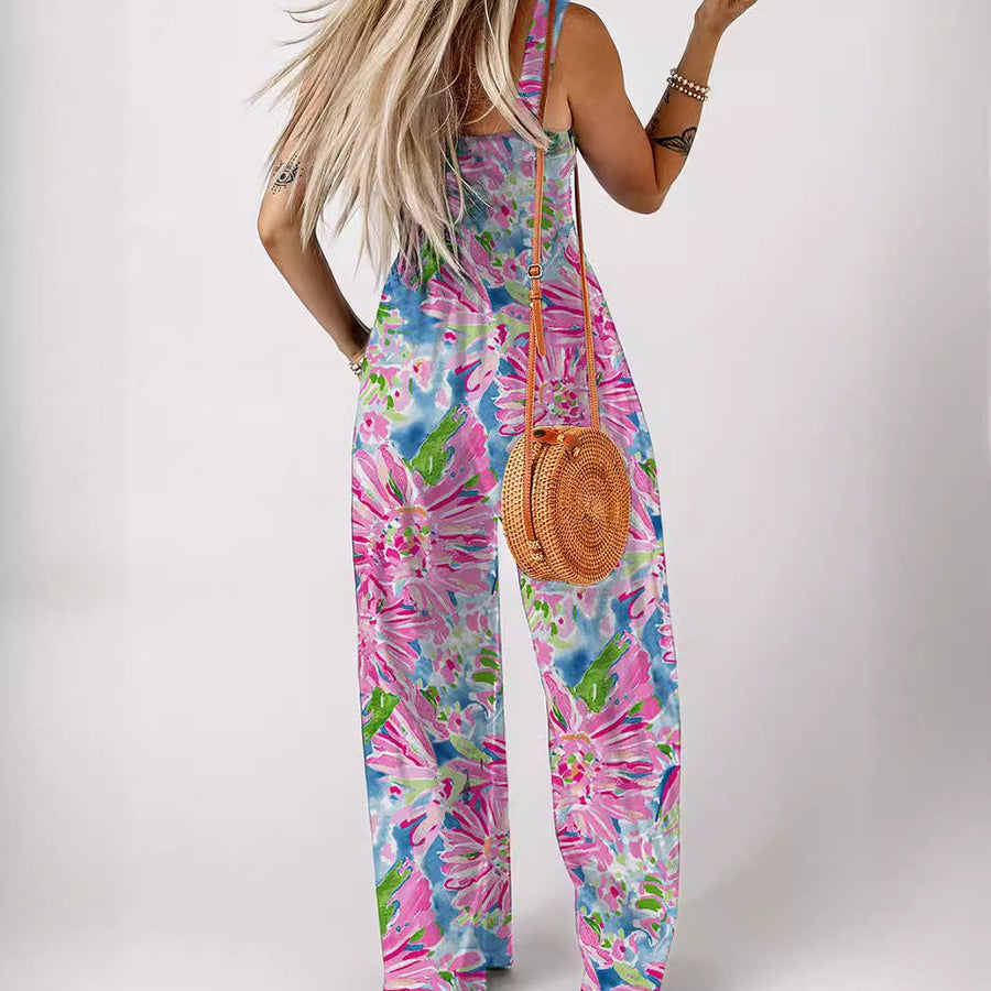 Clotilde | Women's Pockets Jumpsuit in Pink