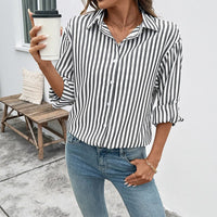 Columba | Women's Comfortable Modern Blouse Top in Black White