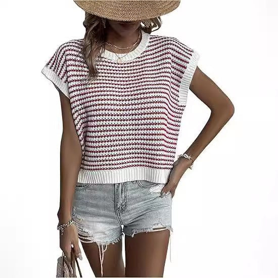 Columbine | Women's Knit Casual Modern Top in Black