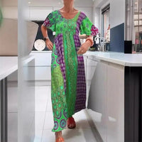 Columbine | Women's Maxi Dress in Green