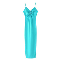 Comfort | Women's Ruffle Elegant Maxi Dress in Sky Blue