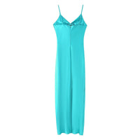 Comfort | Women's Ruffle Elegant Maxi Dress in Sky Blue