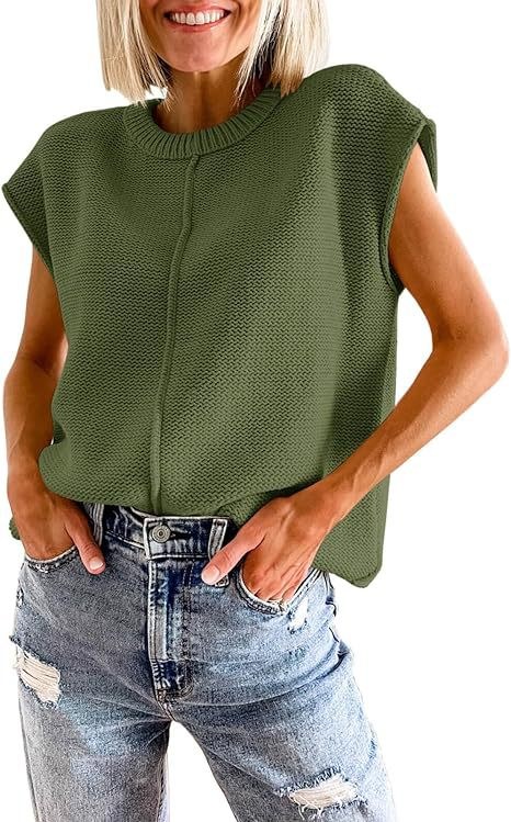 Concordia | Women's Textured Knit Casual Top in Olive Green