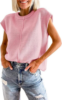Concordia | Women's Textured Knit Casual Top in Pink
