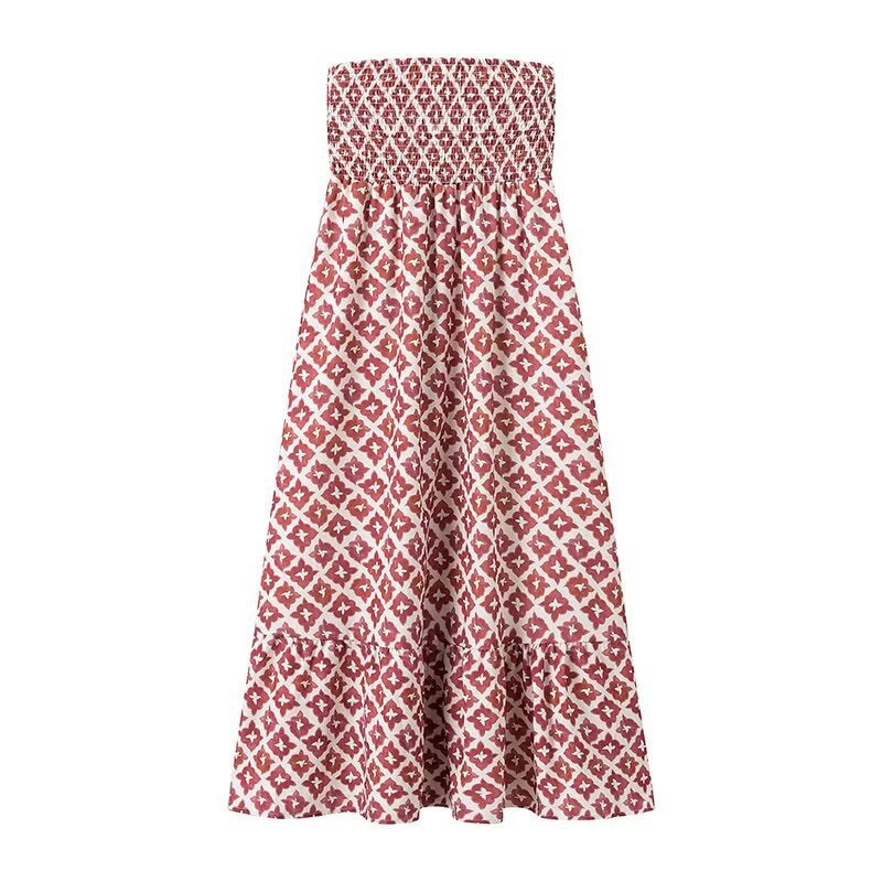Concordia | Women's Ruffle Maxi Dress in Blue
