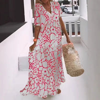 Constance | Women's V-Neck Flowing Floral Maxi Dress