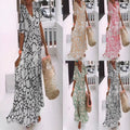 Constance | Women's V-Neck Flowing Floral Maxi Dress