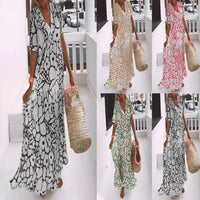 Constance | Women's V-Neck Flowing Floral Maxi Dress